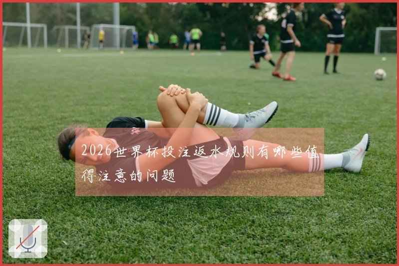 2026世界杯投注返水规则有哪些值得注意的问题